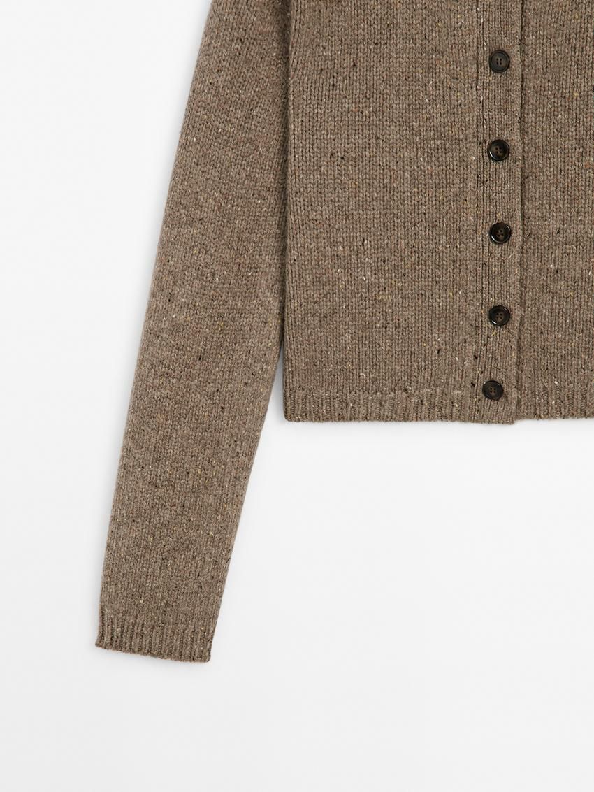 Massimo Dutti Wool Short Women Cardigan Brown | US-XE6513082