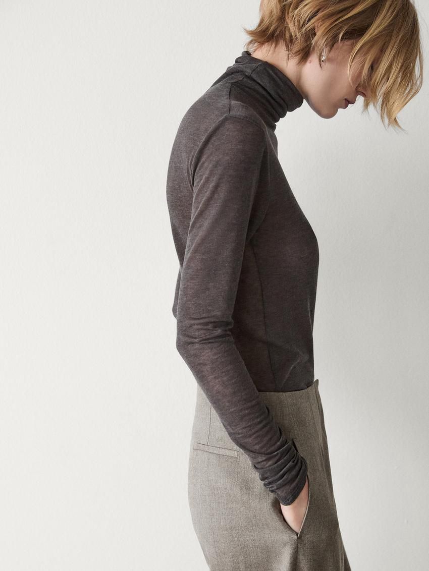 Massimo Dutti Wool Straight-leg Women Trousers Light Brown | US-YR1530982