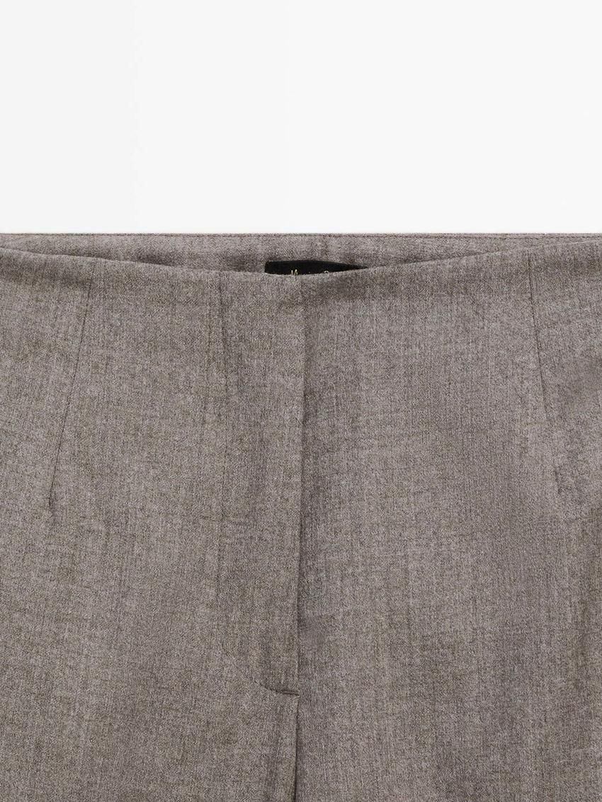 Massimo Dutti Wool Straight-leg Women Trousers Light Brown | US-YR1530982