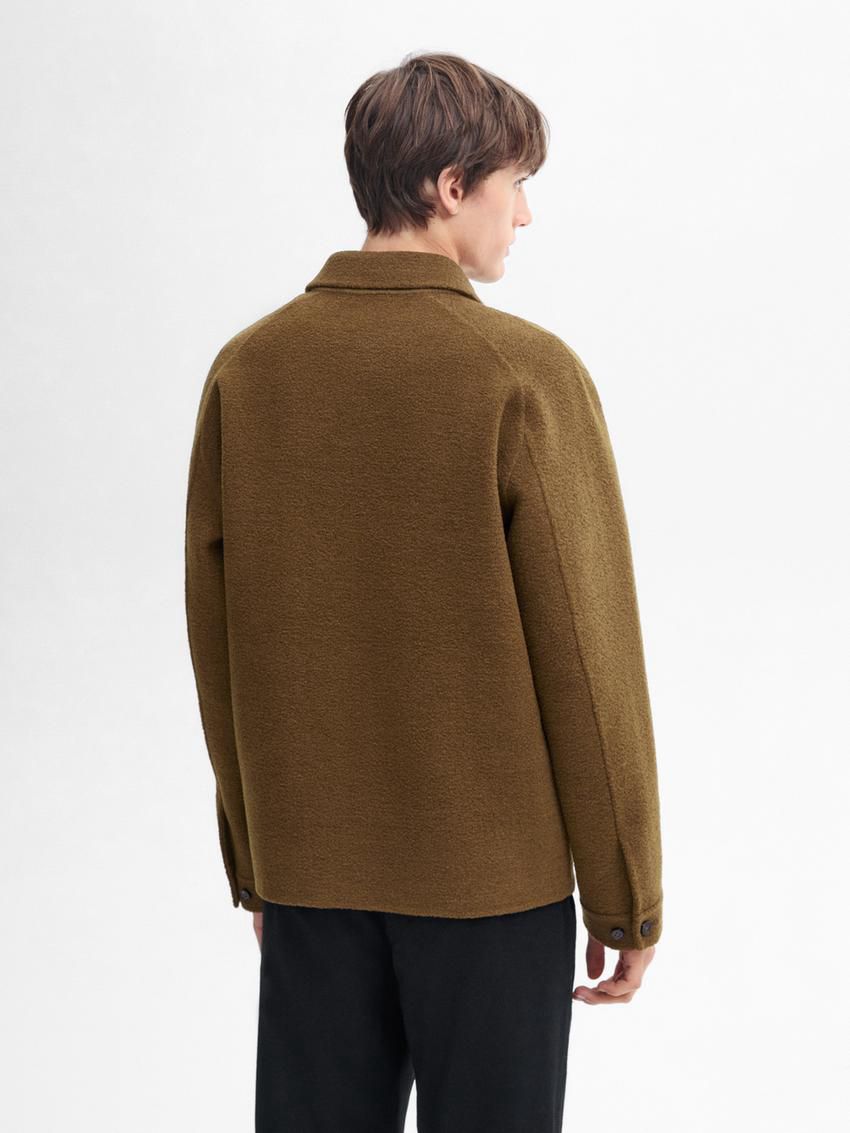 Massimo Dutti Wool-blend Bouclé Double Men Jacket Brown | US-KR5634910