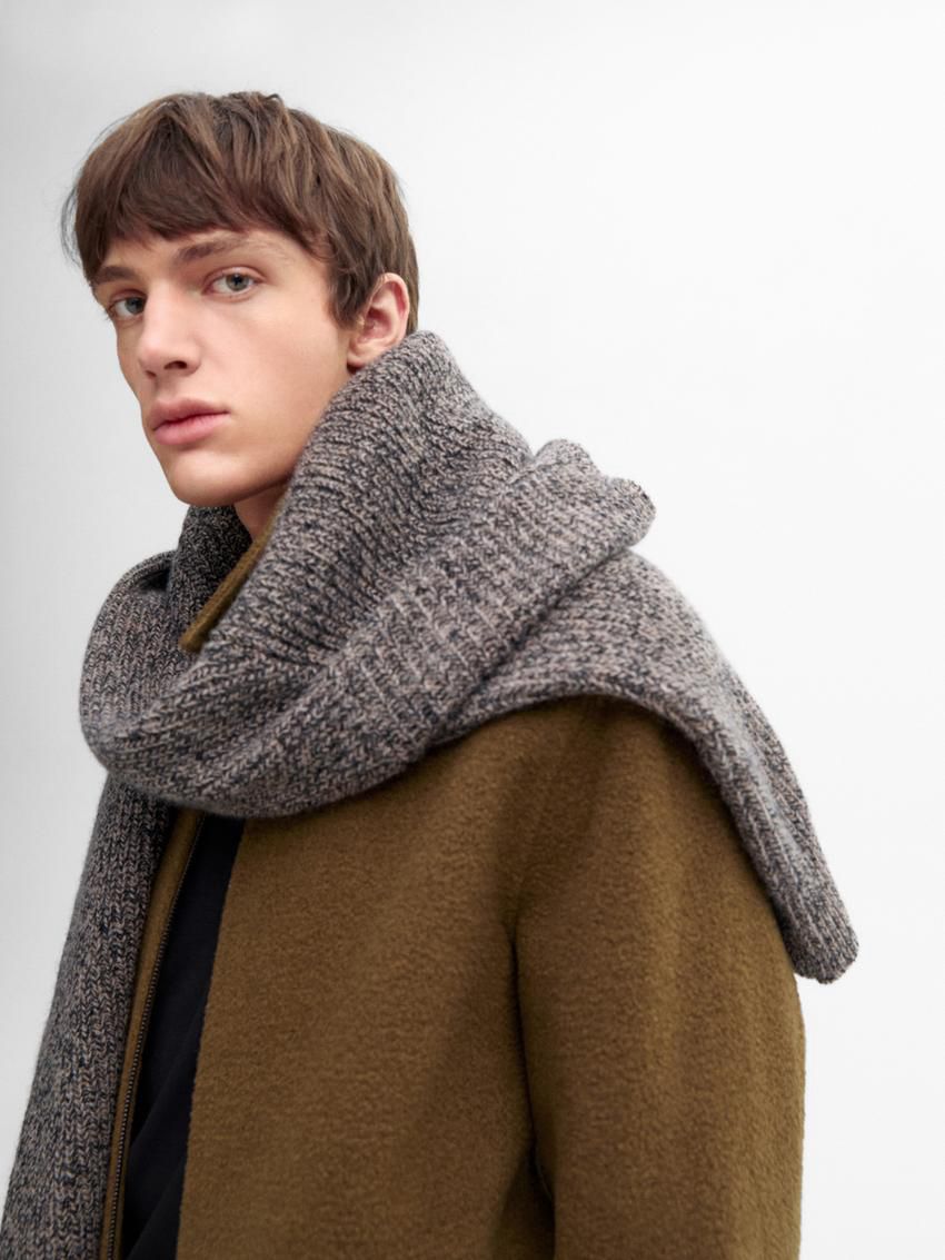Massimo Dutti Wool-blend Bouclé Double Men Jacket Brown | US-KR5634910