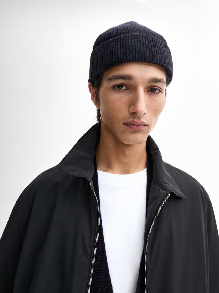 Massimo Dutti Zipped Pockets Detail Men Jacket Navy | US-IE6201374